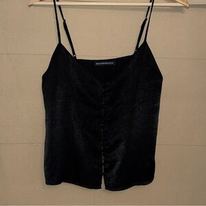 Brandy Melville Black Button-Down Tank Top